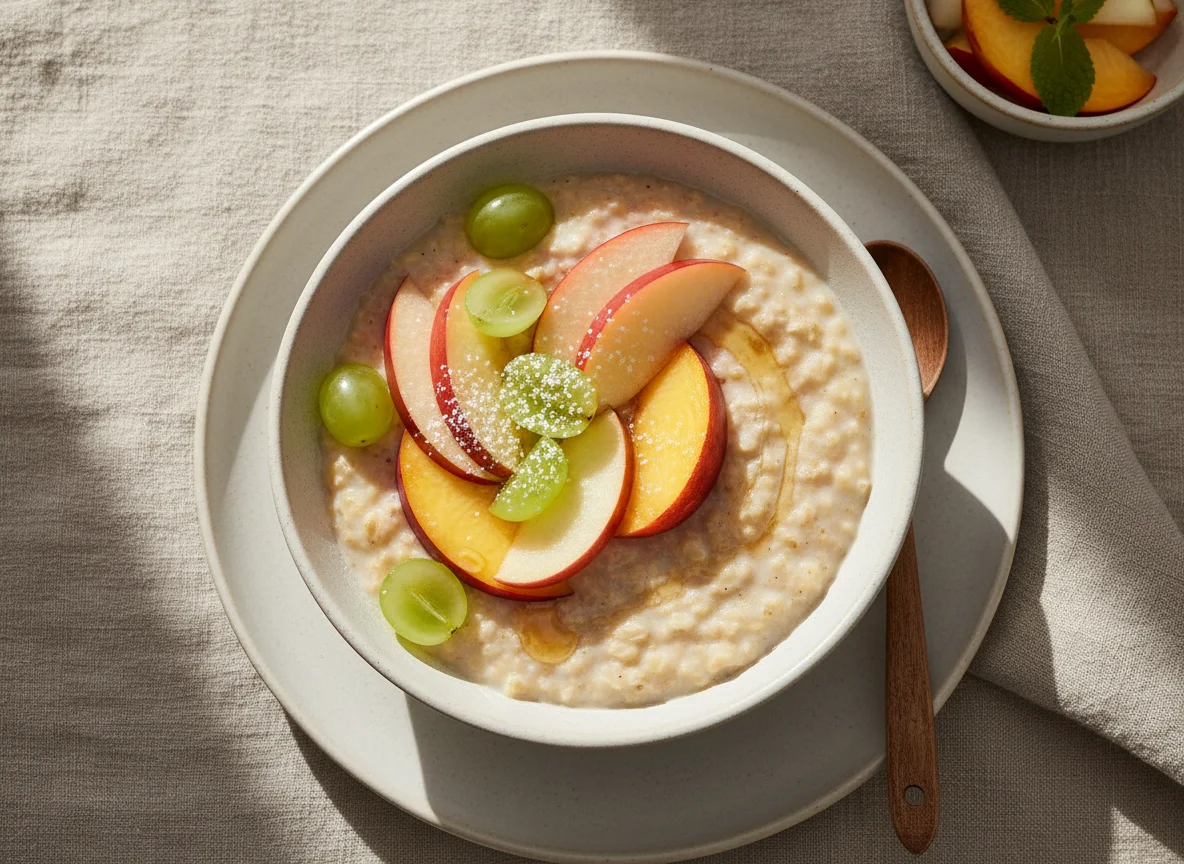Breakfast Porridge with Mixed Fruit photo