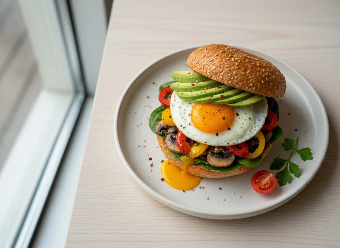 Breakfast Sandwich with Avocado photo