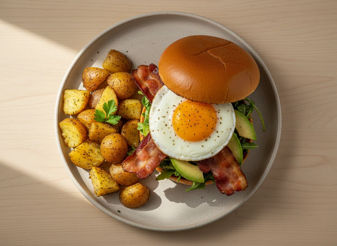 Breakfast Sandwich with Roasted Potatoes photo