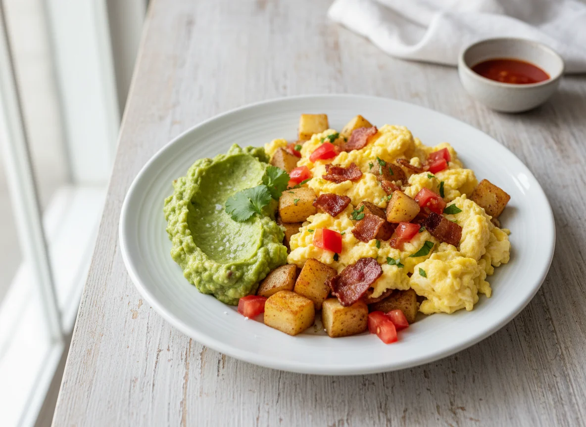 Breakfast Scramble with Guacamole photo