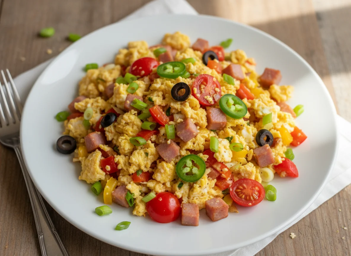 Breakfast Scramble with Ham and Vegetables photo