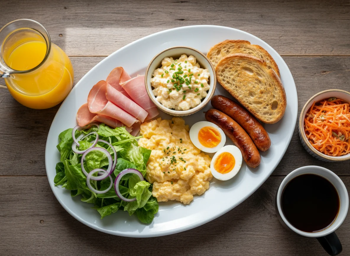 Breakfast spread photo