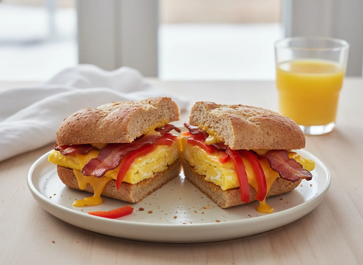 Breakfast Sub Sandwich photo