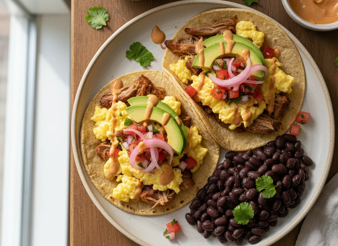 Breakfast Tacos with Black Beans photo