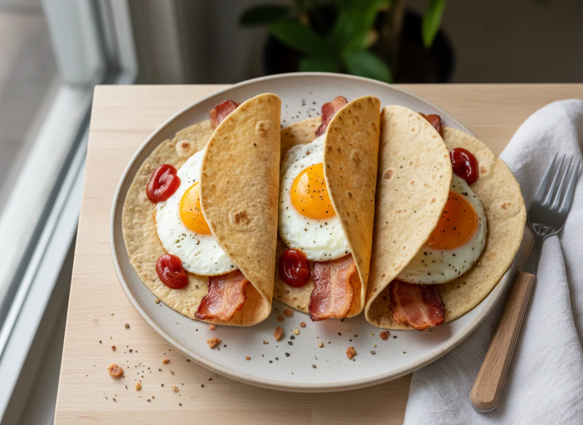 Breakfast Tortillas with Egg and Bacon photo