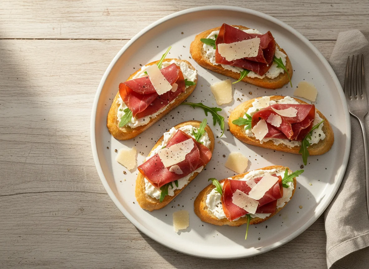 Bresaola and Cheese Crostini photo