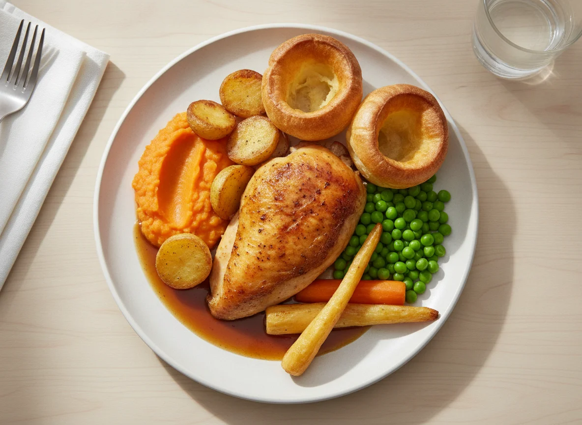 British Roast Chicken Dinner photo