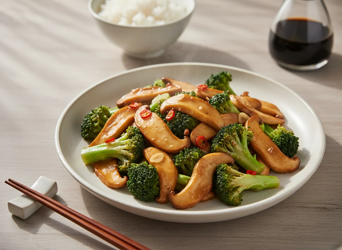 Broccoli and Mushroom Stir-fry photo