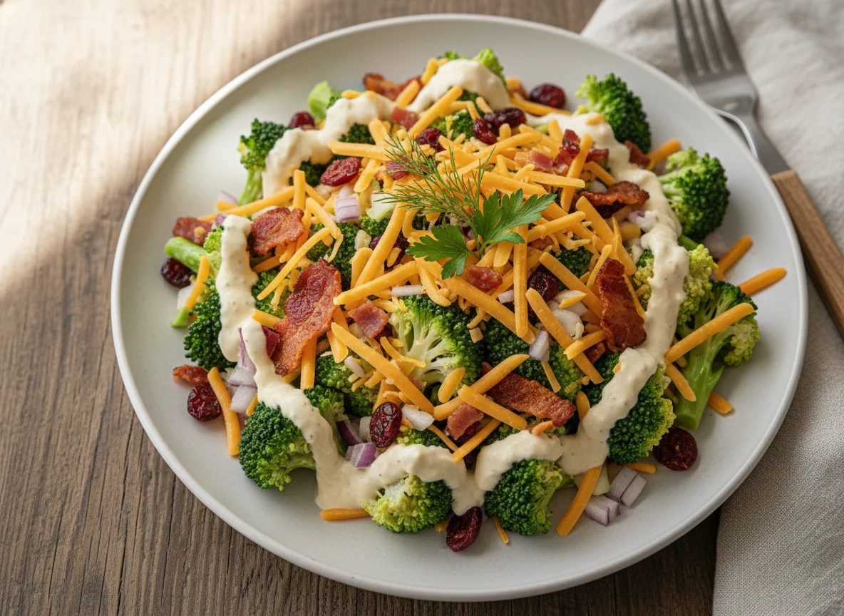 Broccoli Salad with Cheddar and Creamy Dressing photo