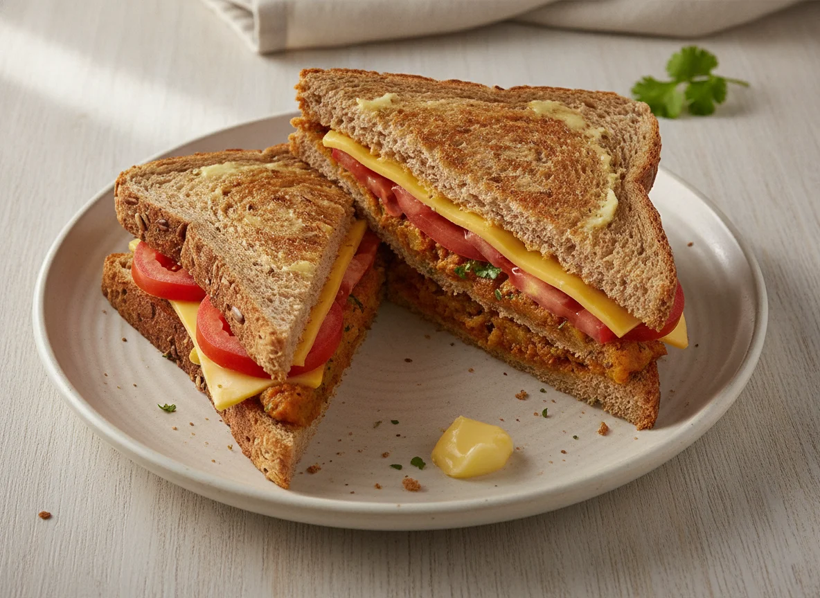 Brown Bread Vegetable Sandwich photo