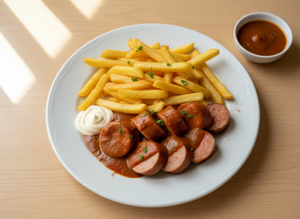 Brudwurst Sausage and Fries photo