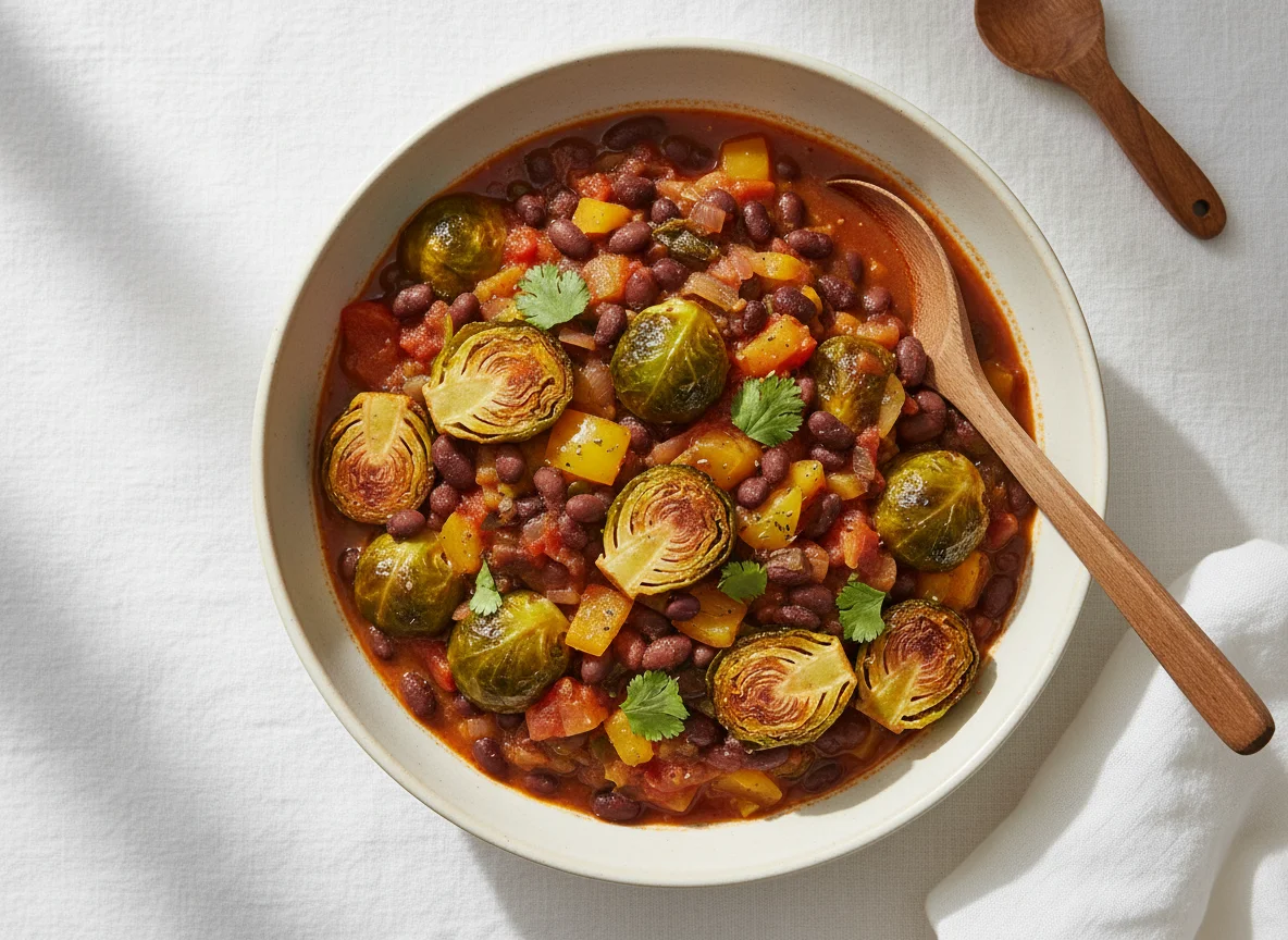 Brussels Sprouts and Black Bean Stew photo