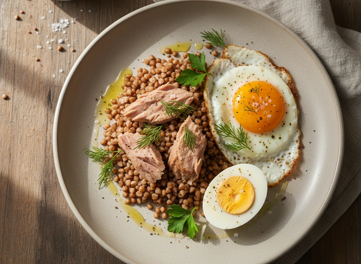 Buckwheat, Tuna, and Eggs photo