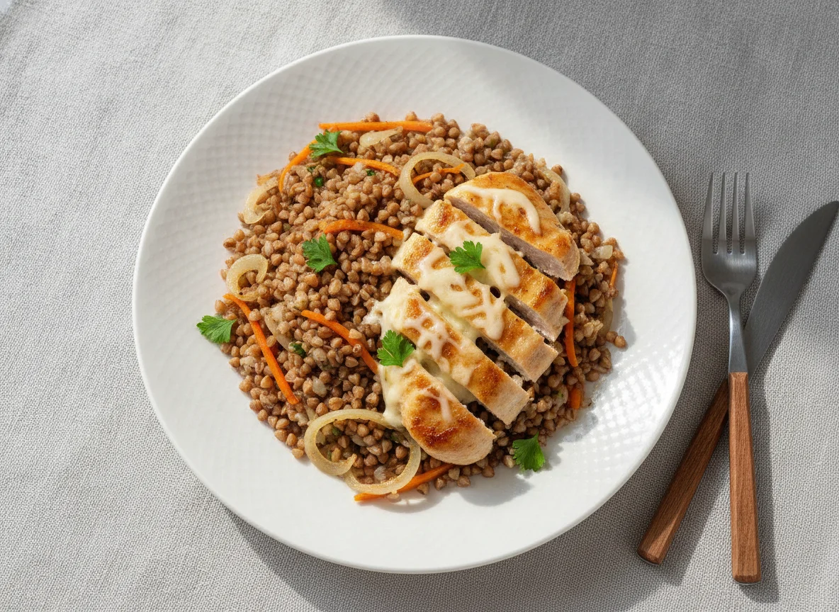 Buckwheat with Chicken and Cheese photo
