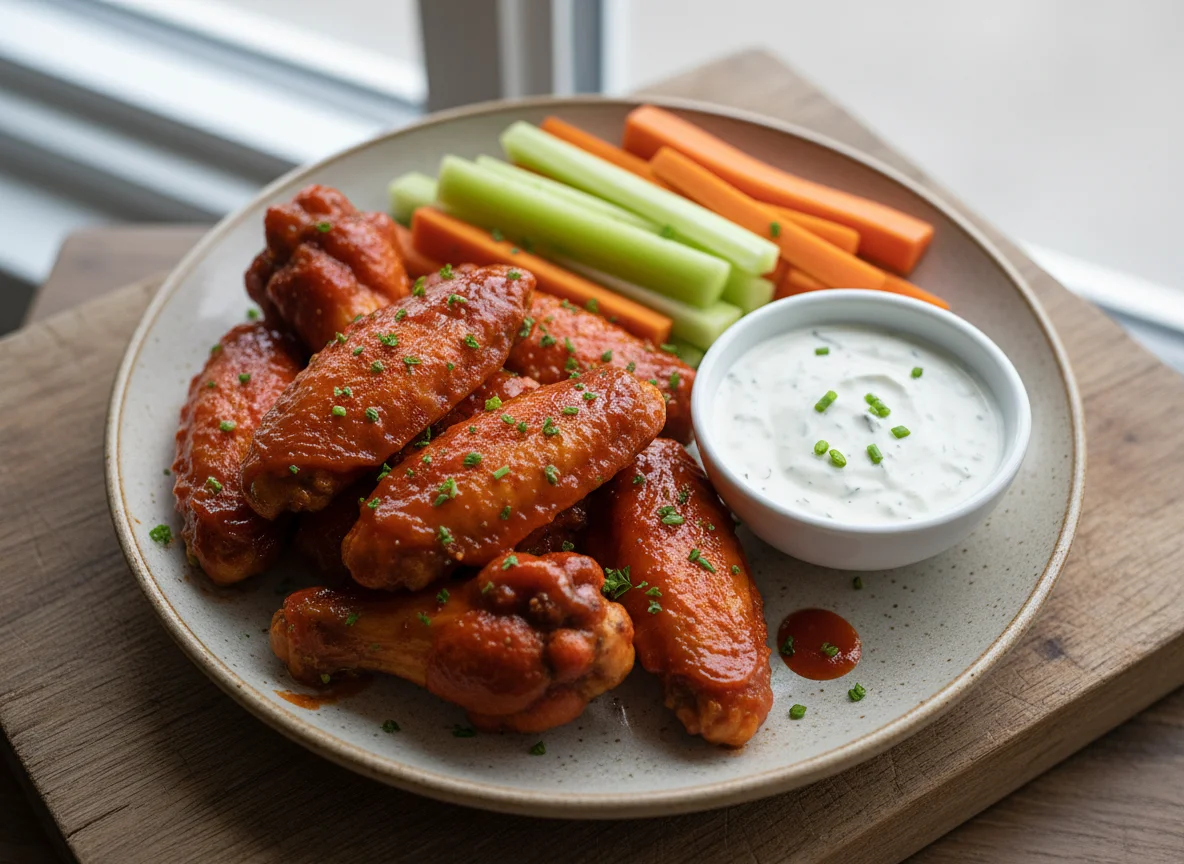 Buffalo Wings with Ranch and Crudités photo