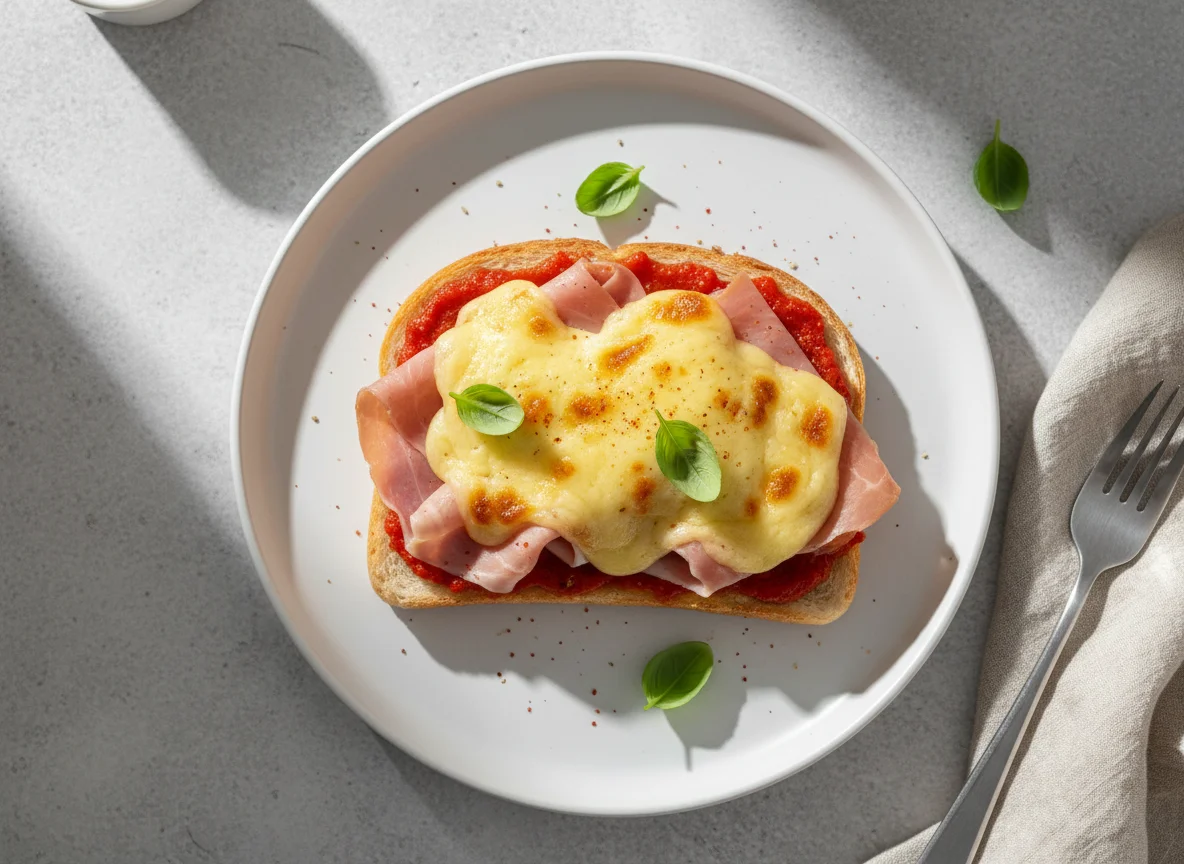 Bulgarian Princess Sandwich with Ham and Cheese photo