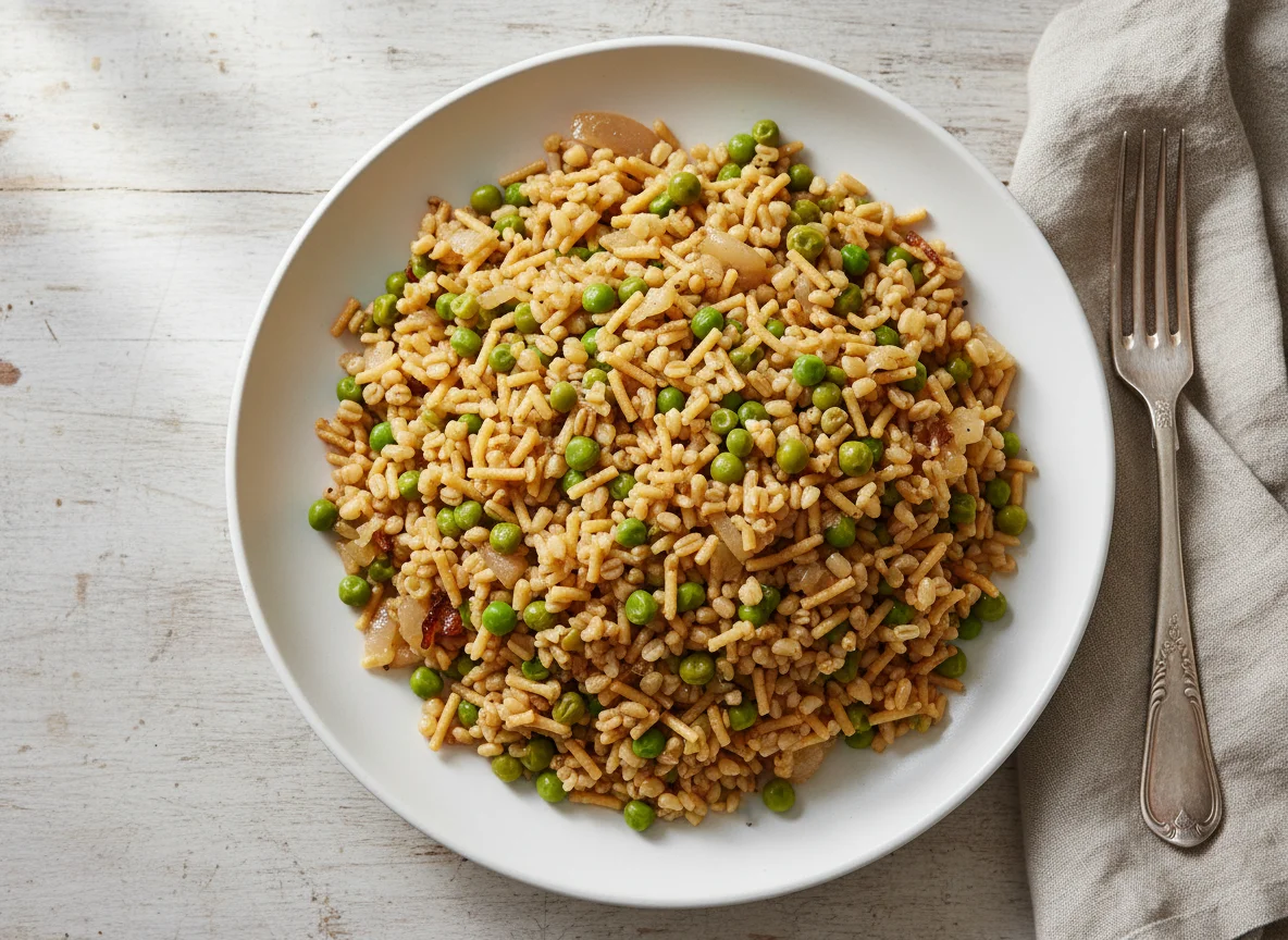 Bulgur or Rice Pilaf with Peas and Vermicelli photo