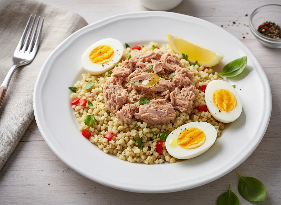 Bulgur with Tuna and Egg photo