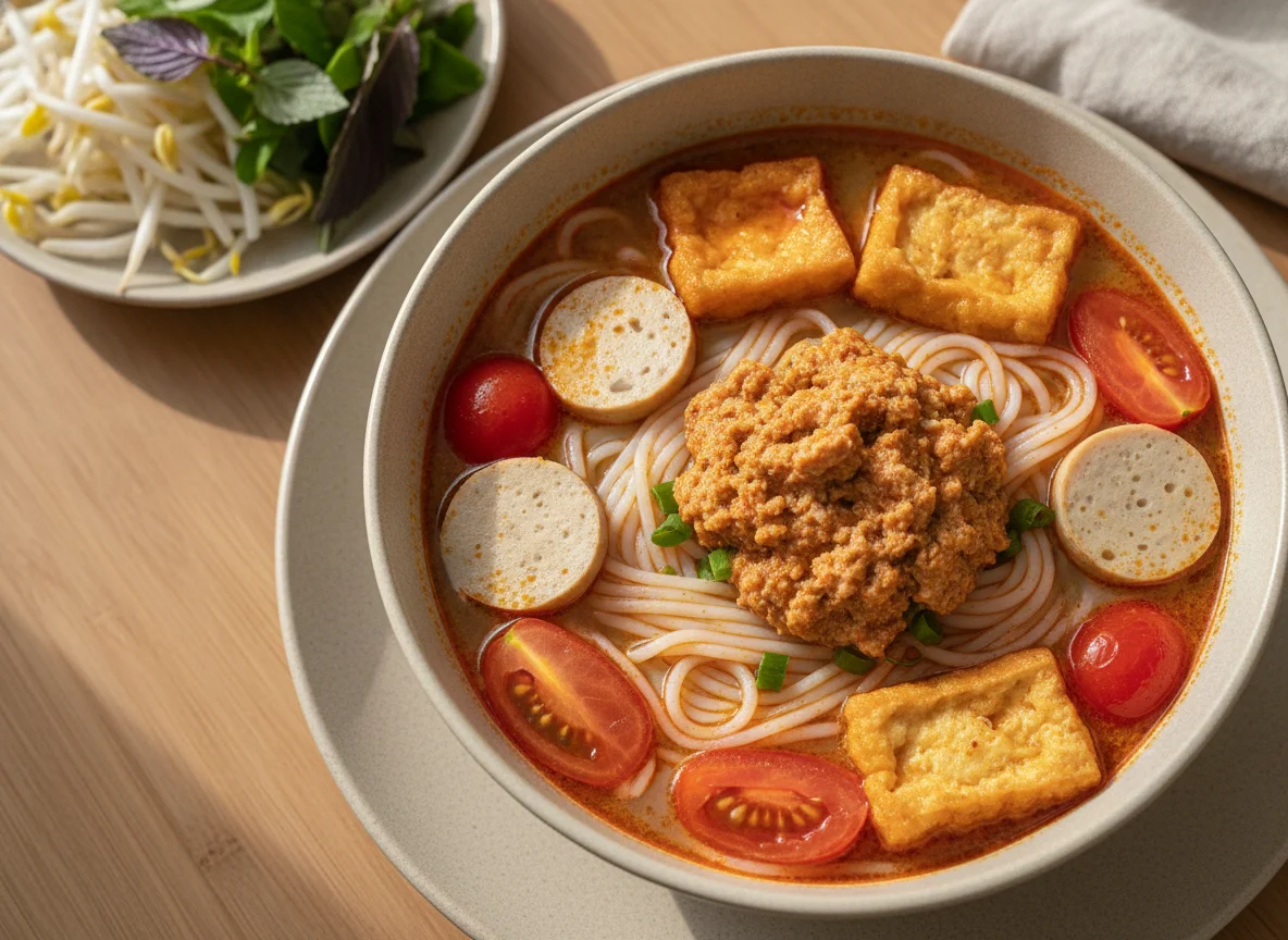 Bun Rieu Cua (Vietnamese Crab Noodle Soup) photo