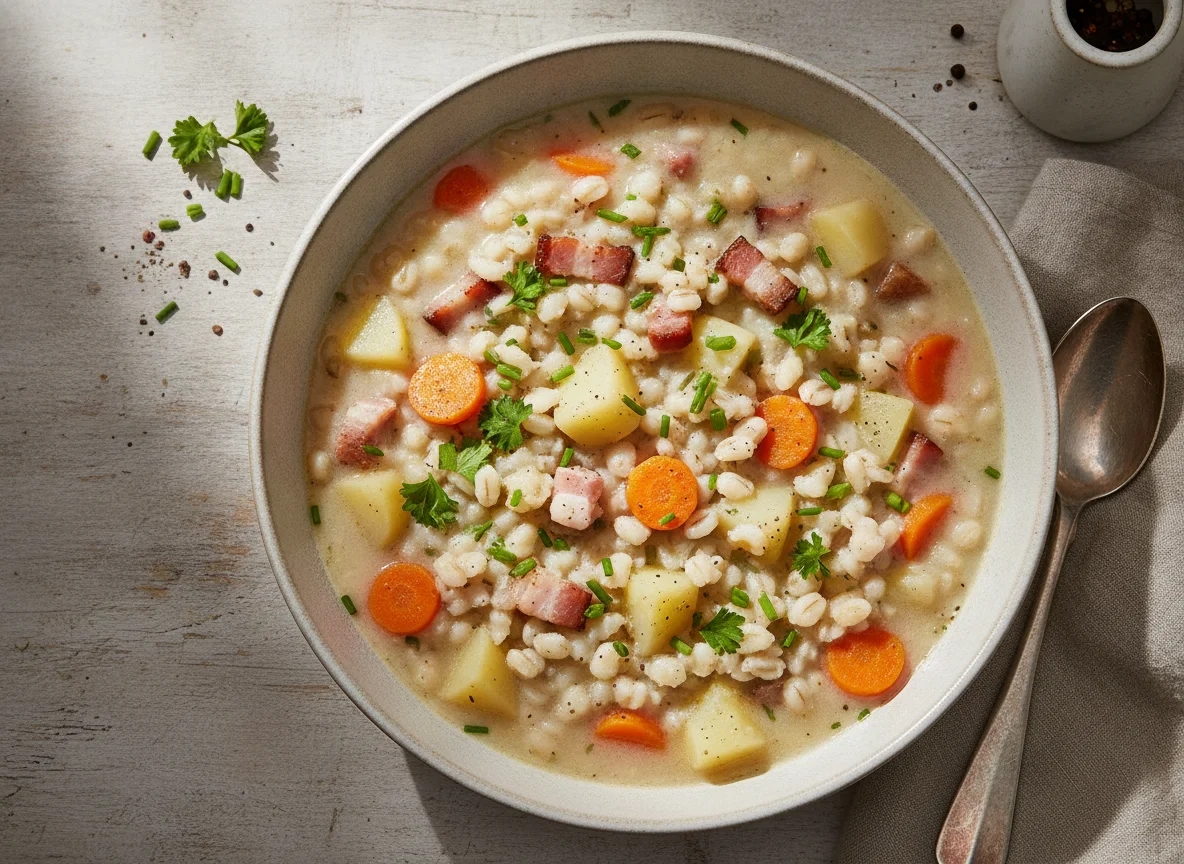 Bündner Gerstensuppe (Grisons Barley Soup) photo
