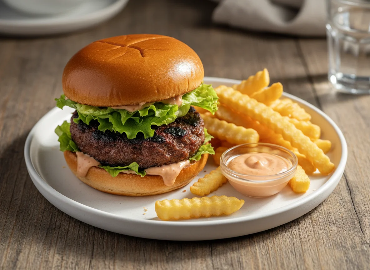 Burger and Fries photo