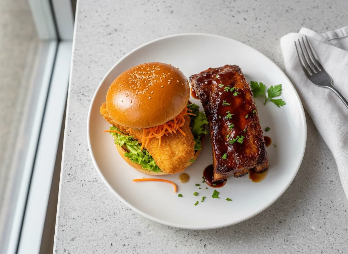 Burger and Ribs photo