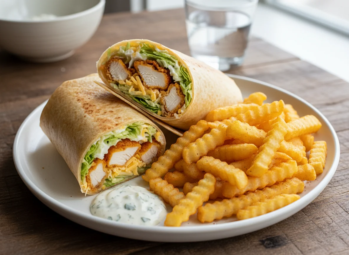 Burrito with French Fries photo
