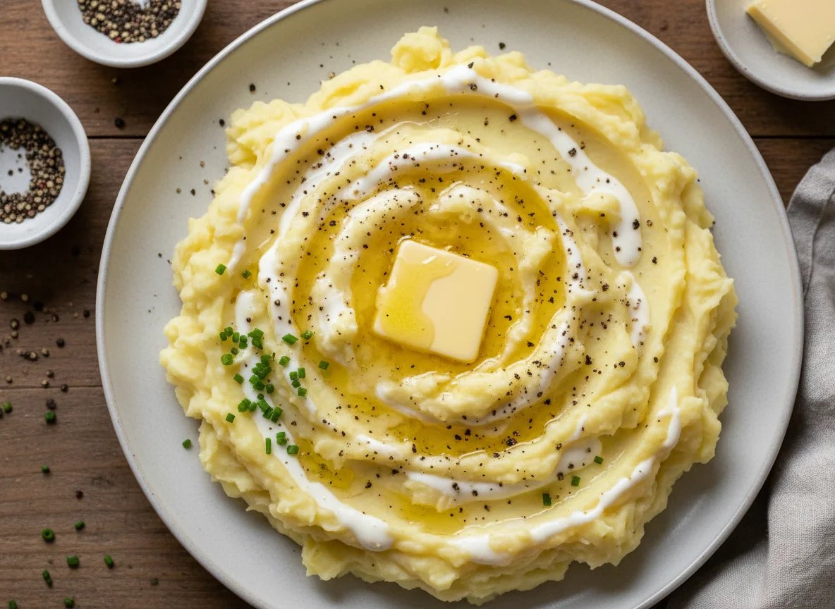 Buttery Mashed Potato with Cream & Black Pepper photo