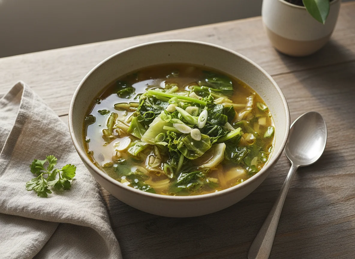 Cabbage and Leafy Greens Soup photo