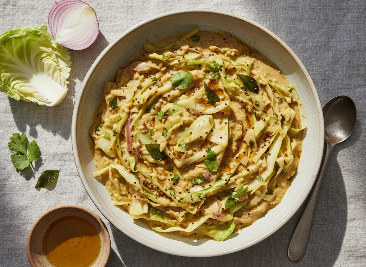 Cabbage and Onion Curry with Wheat Sauce photo