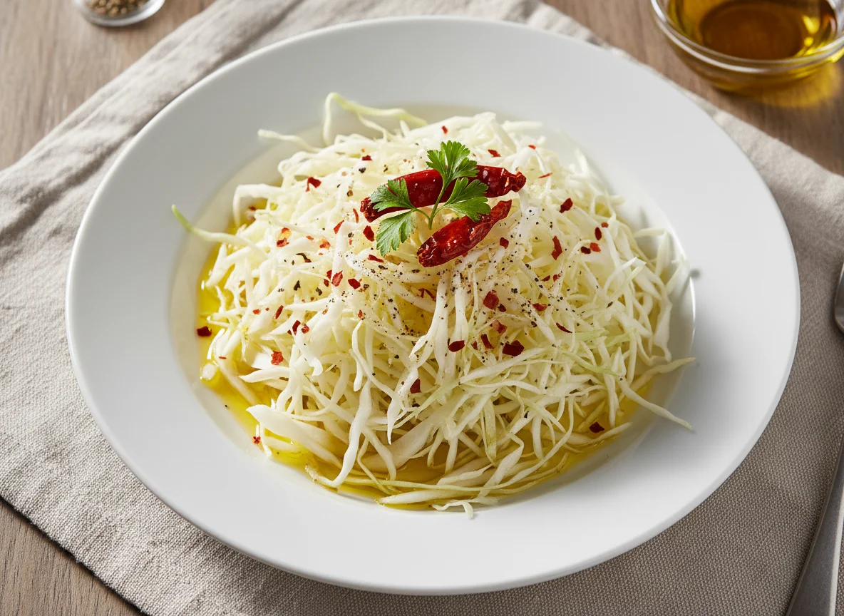 Cabbage Salad with Oil and Spices photo