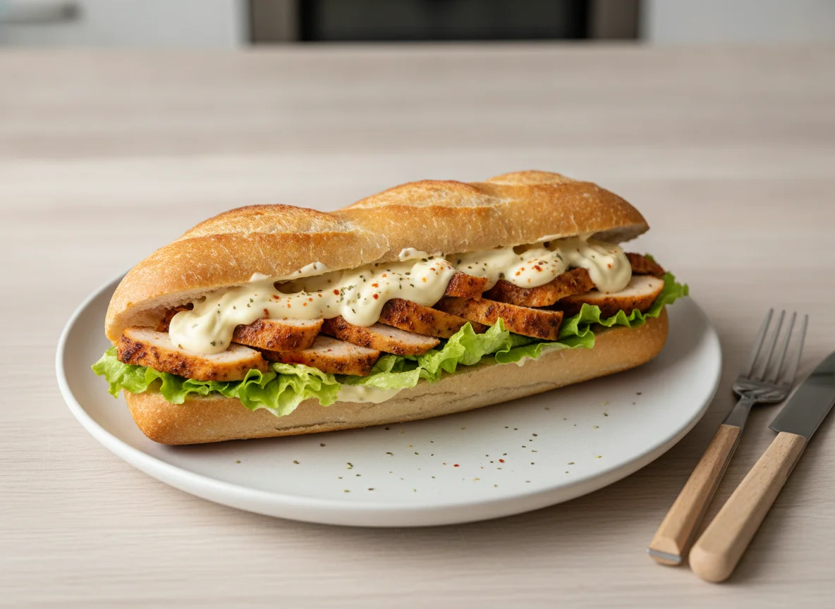 Cajun Chicken Mayonnaise & Lettuce Baguette photo