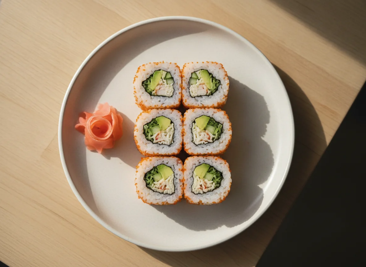 California Roll with Tobiko photo