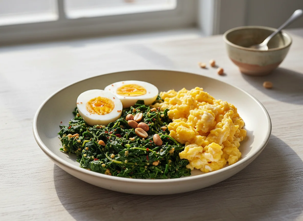 Cameroonian Greens with Eggs photo