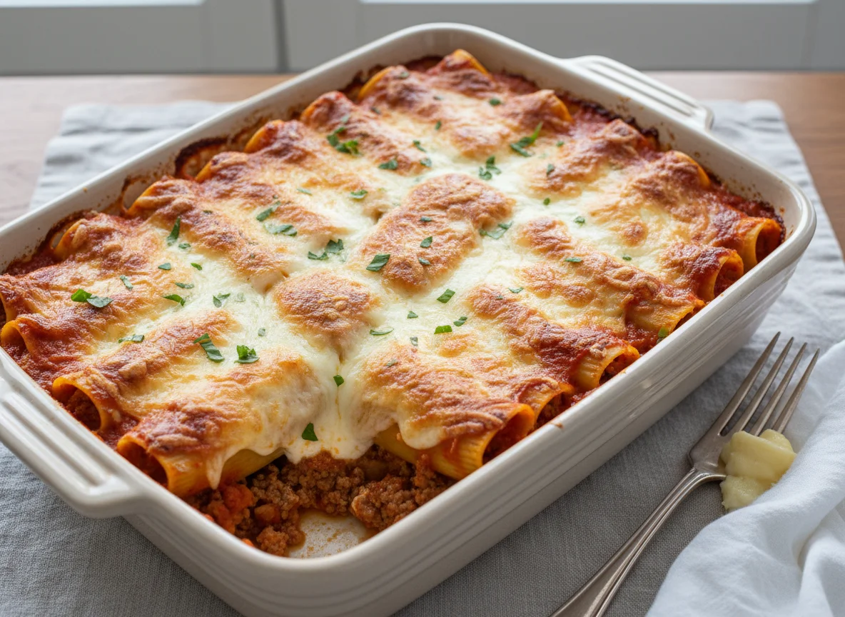 Cannelloni with Meat and Cheese photo