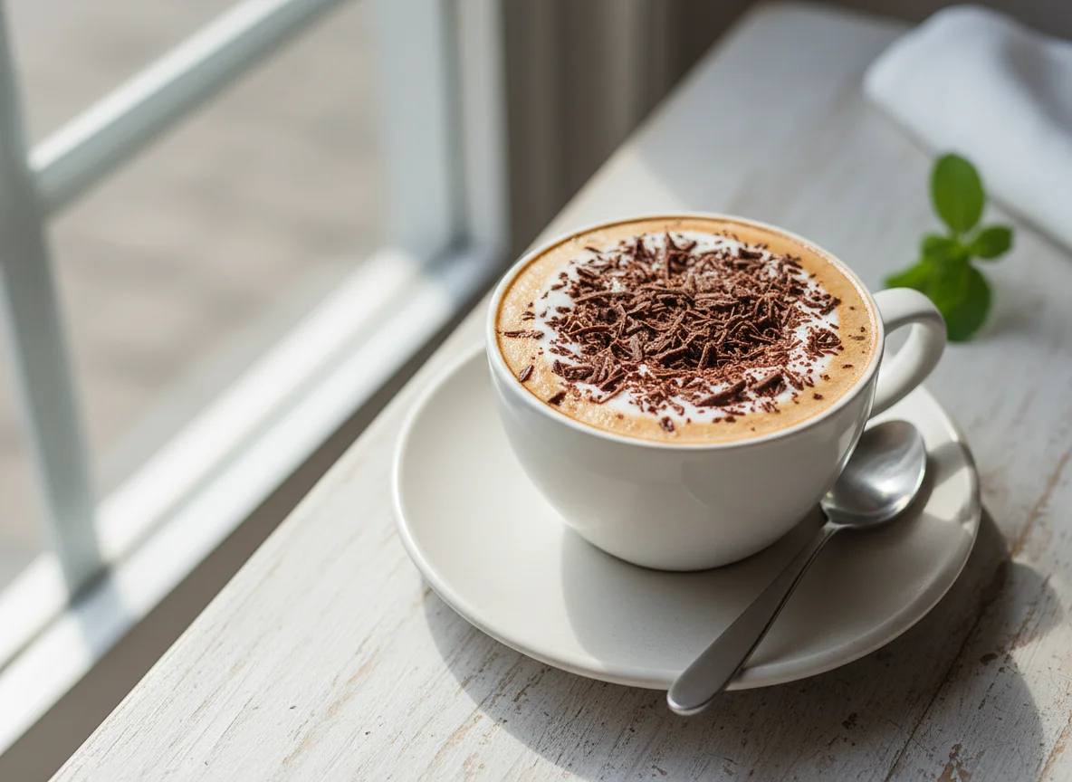 Cappuccino with Chocolate Shavings photo