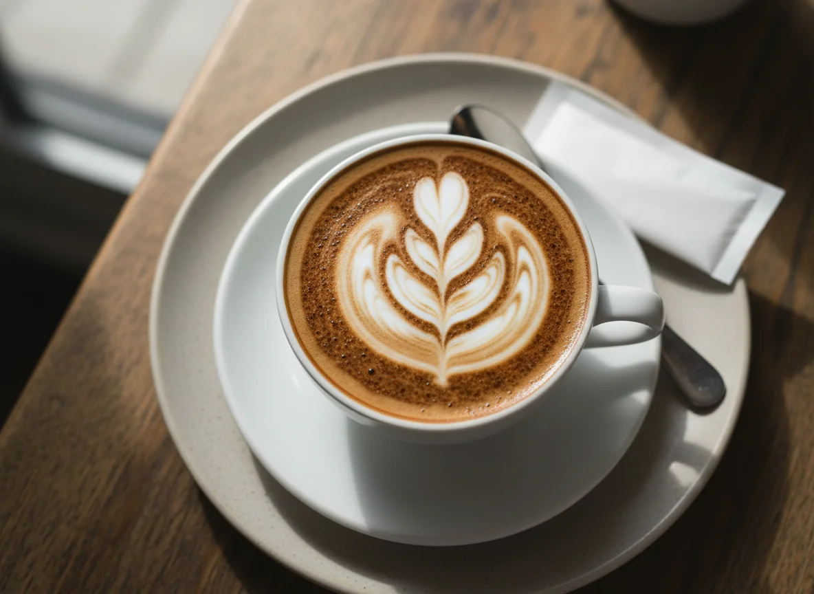 Cappuccino with sugar photo