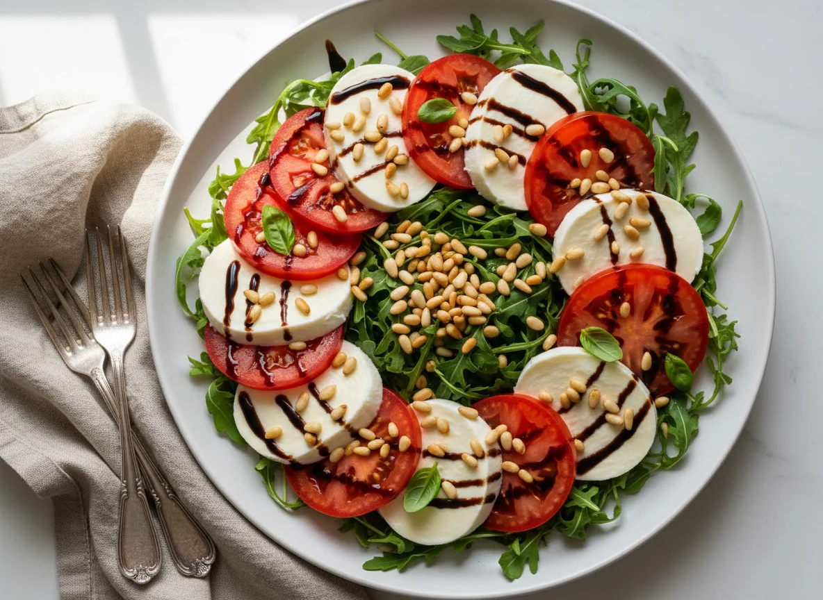 Caprese Salad with Arugula and Pine Nuts photo