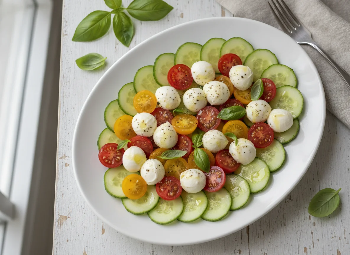 Caprese Salad with Cucumber photo