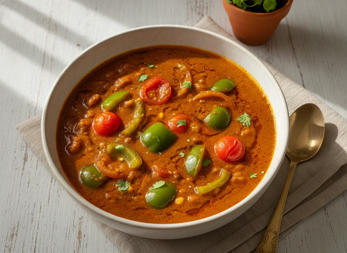 Capsicum Masala Curry photo