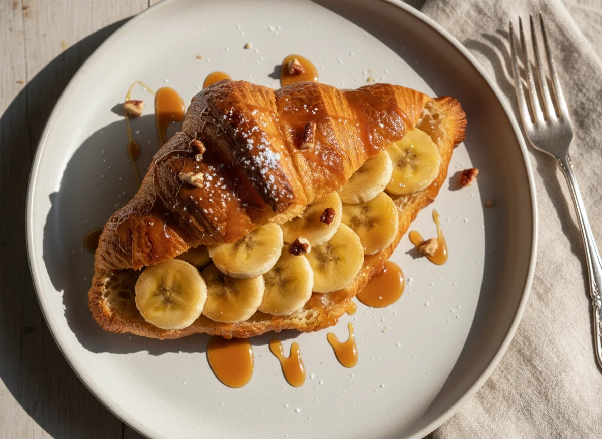 Caramelized Banana Croissant photo