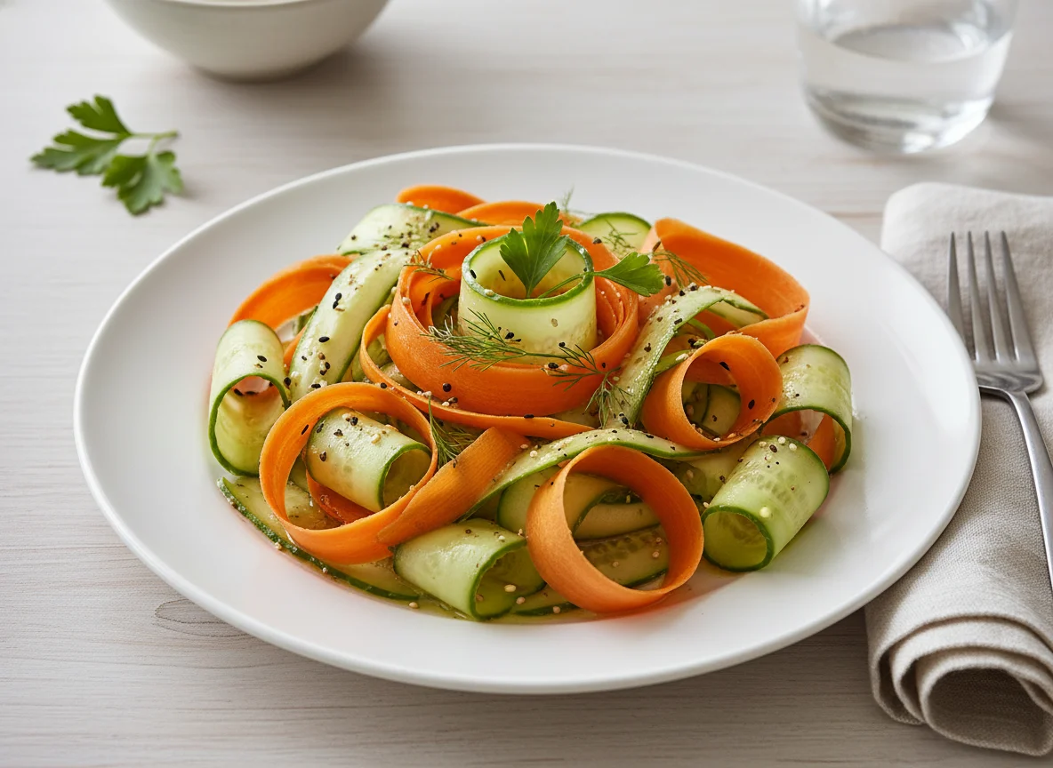 Carrot and Cucumber Ribbon Salad photo