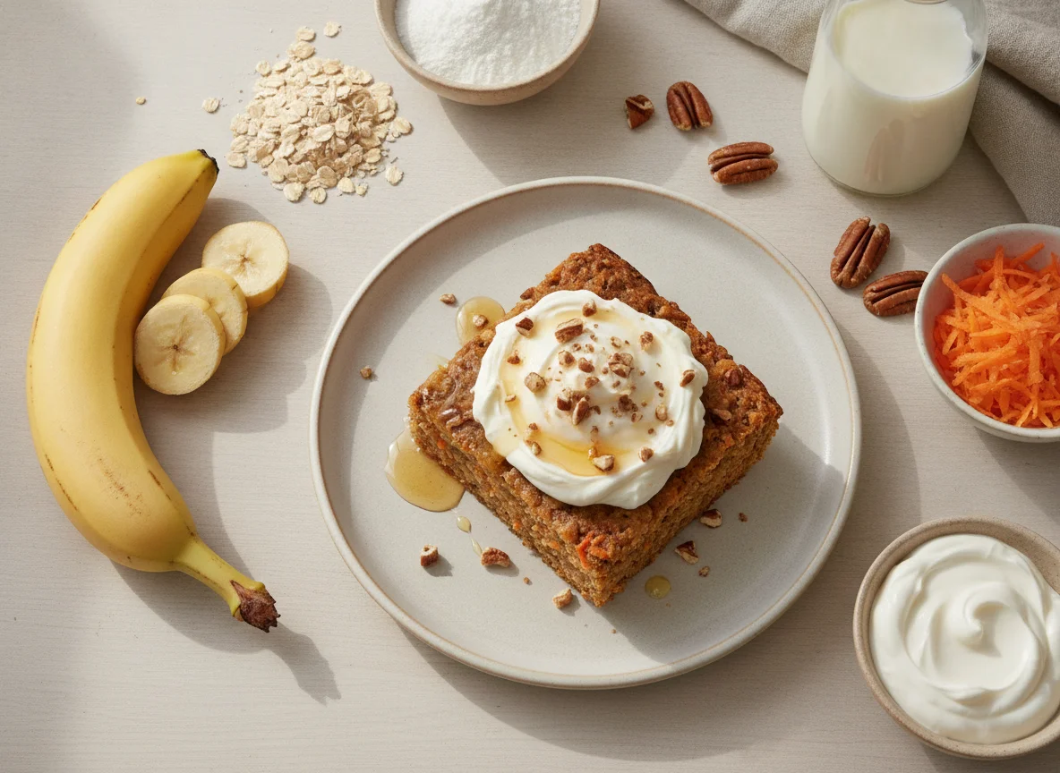 Carrot Cake Baked Oats with Cream Cheese Frosting (1/4 portion) photo