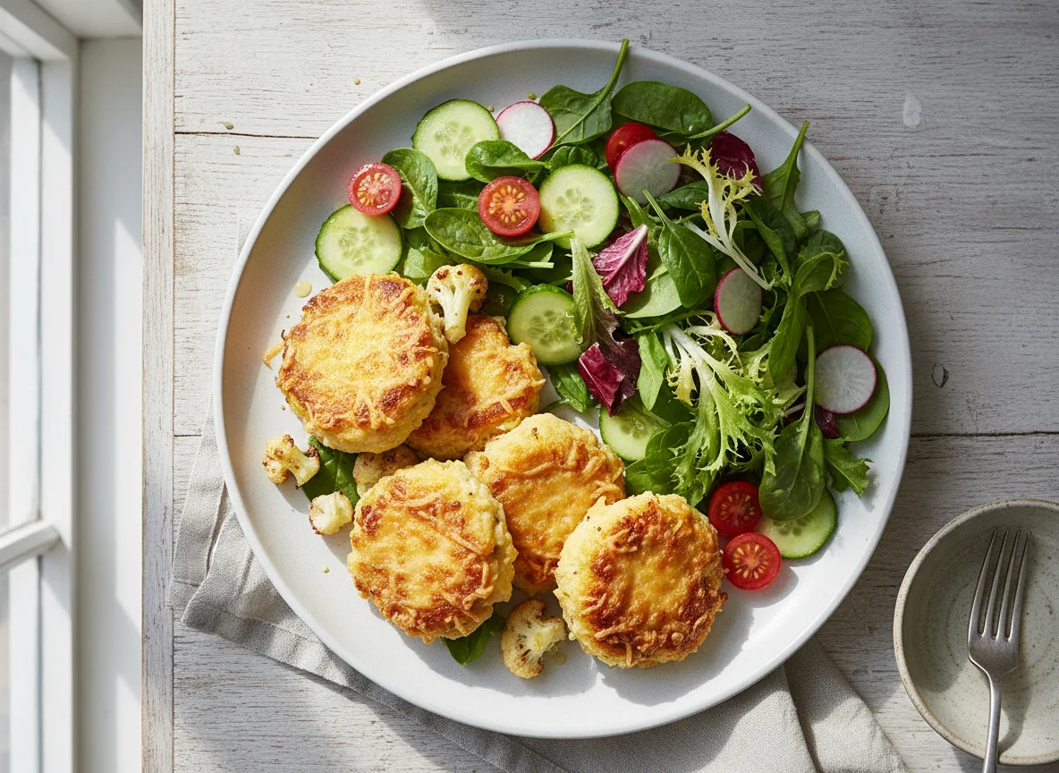 Cauliflower Cheese Grills with Salad photo