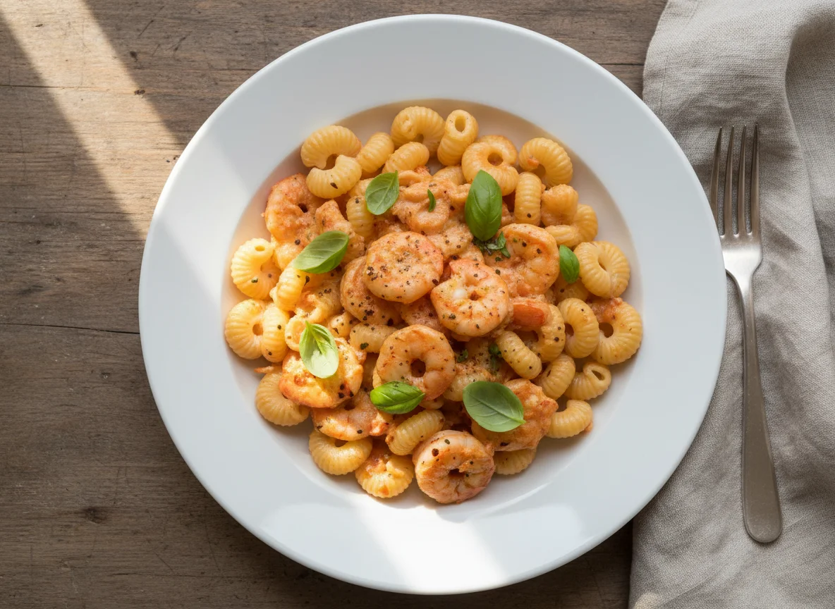 Cavatelli with Creamy Shrimp Sauce photo