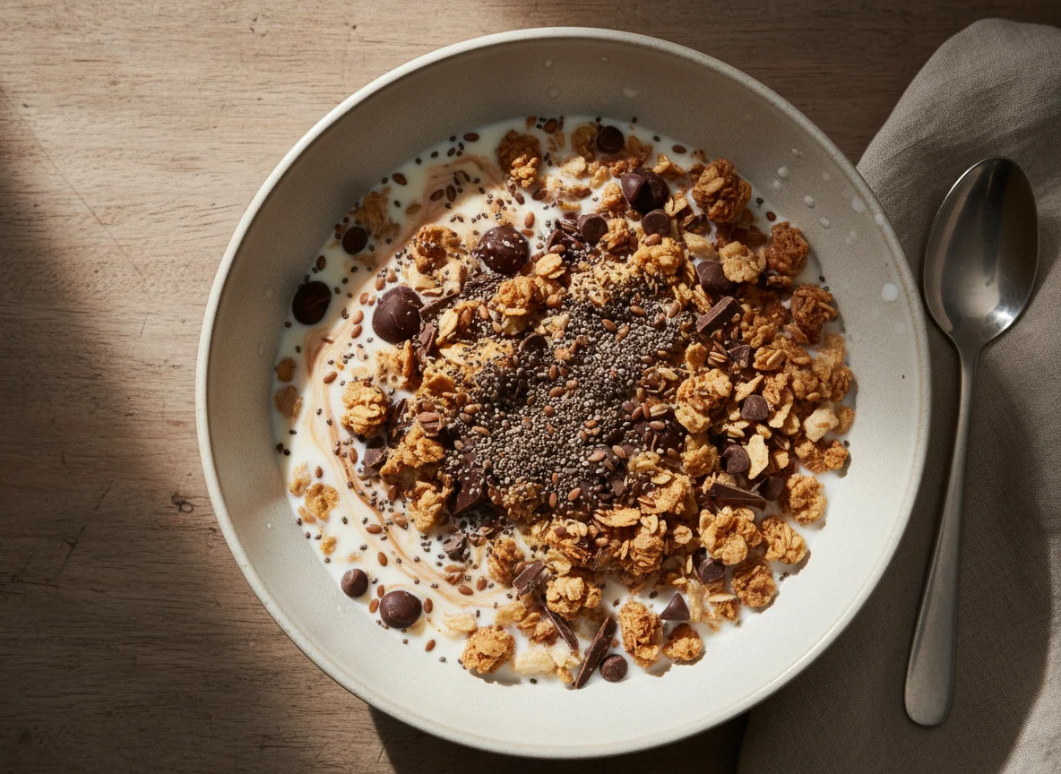 Cereal with Milk and Chocolate photo