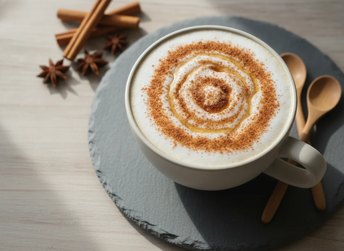Chai Tea Latte with Cinnamon photo