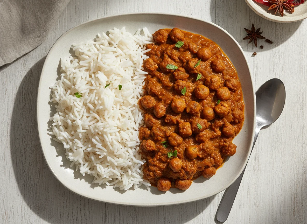 Chana Masala with Basmati Rice photo