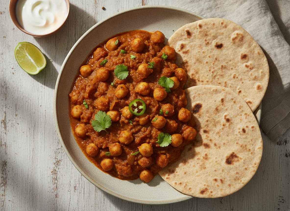 Chana Masala with Roti photo