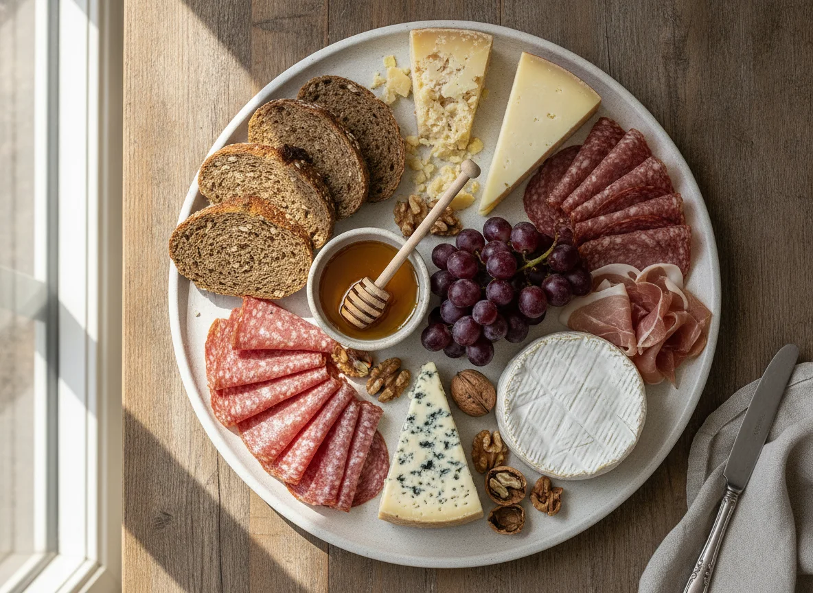 Charcuterie and cheese board photo
